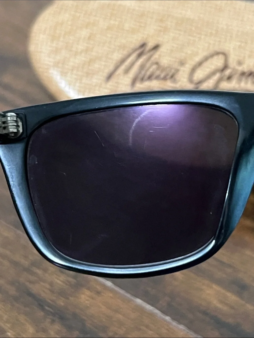 Maui Jim Black Sunglasses with Brown Lens and Tan Case